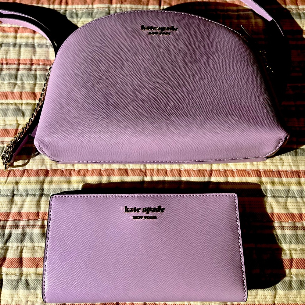 Kate Spade small purse and wallet.  New, never used. Lilac in color for both.